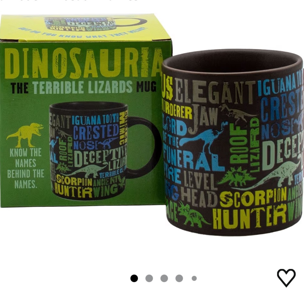 The Unemployed Philosophers Guild Terrible Lizards Dinosaur 12 oz. Ceramic Mug